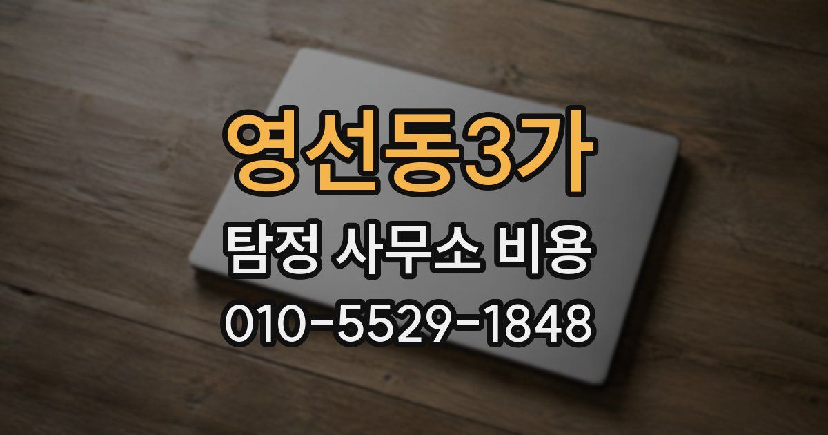 영선동3가 탐정 사무소 비용