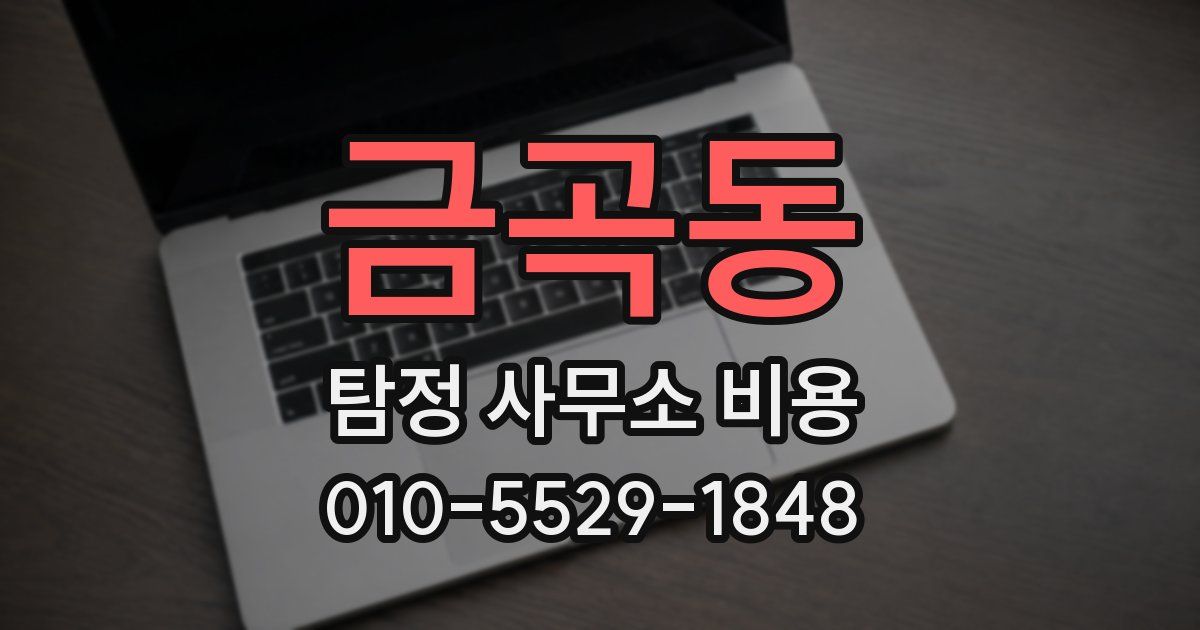 금곡동 탐정 사무소 비용