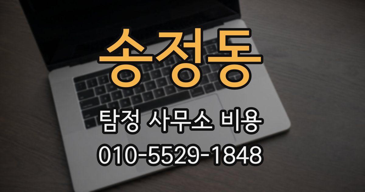 송정동 탐정 사무소 비용