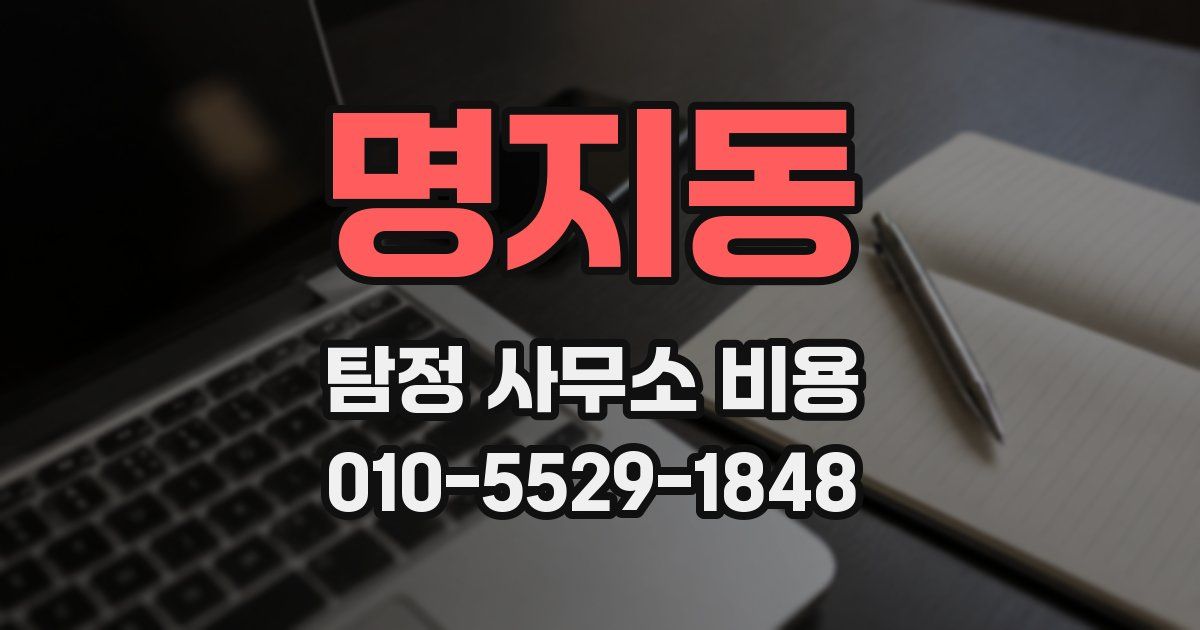 명지동 탐정 사무소 비용