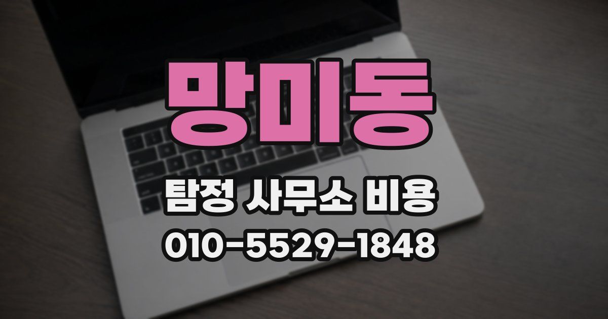 망미동 탐정 사무소 비용