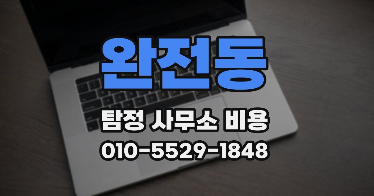 완전동 탐정 사무소 비용