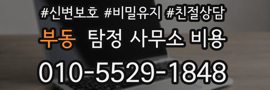 부동 탐정 사무소 비용
