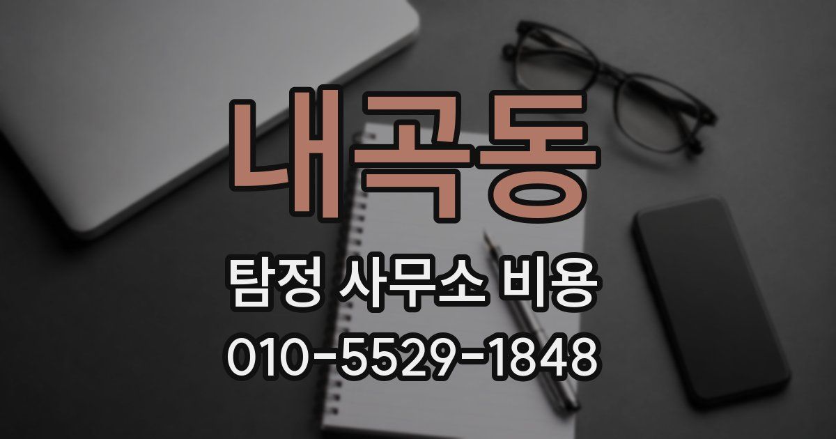 내곡동 탐정 사무소 비용