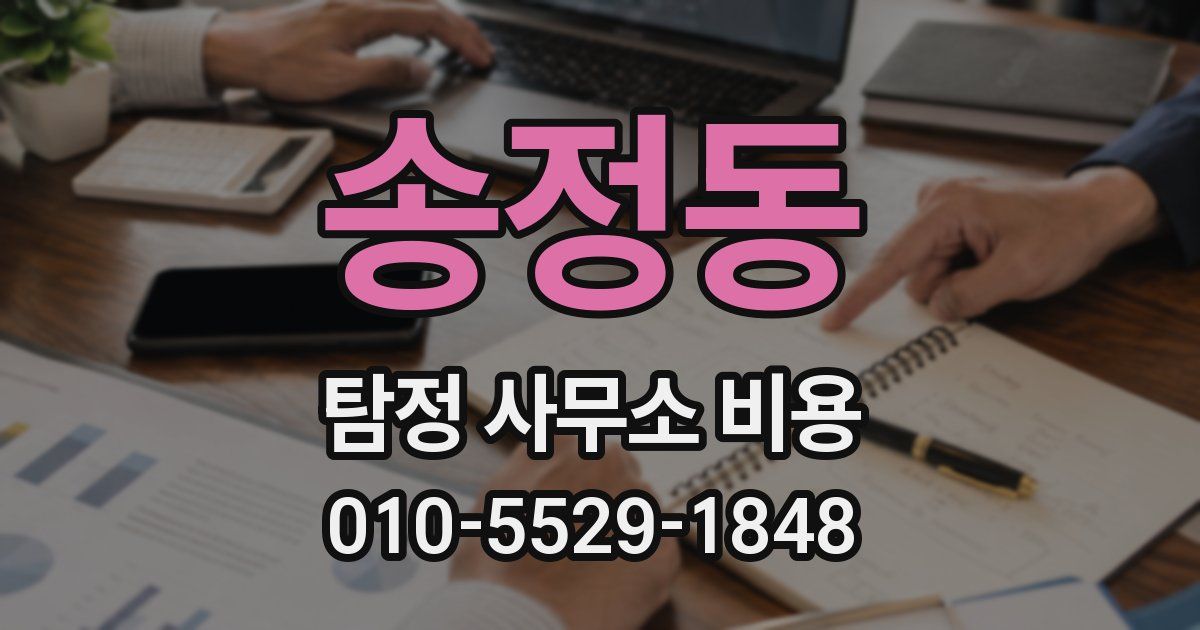 송정동 탐정 사무소 비용