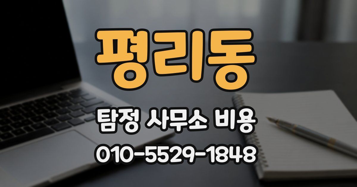 평리동 탐정 사무소 비용