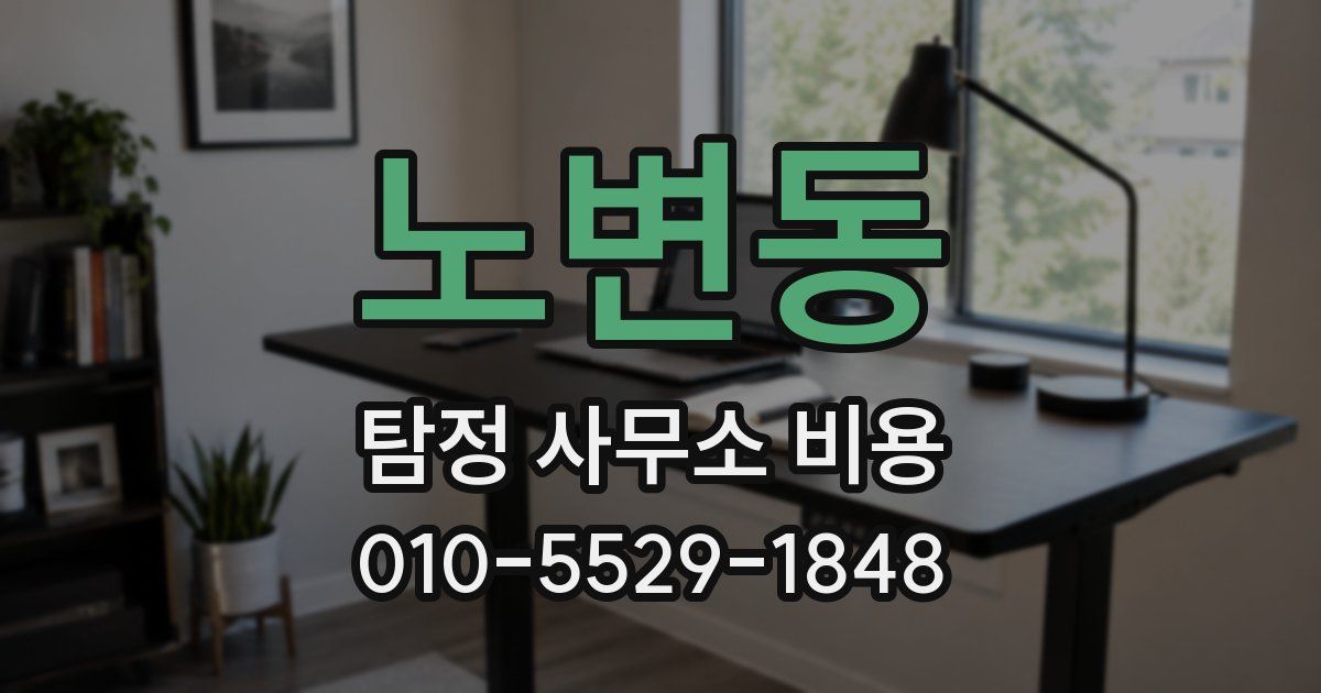 노변동 탐정 사무소 비용