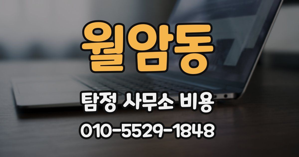 월암동 탐정 사무소 비용