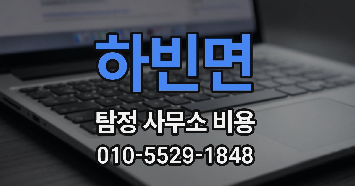 하빈면 탐정 사무소 비용
