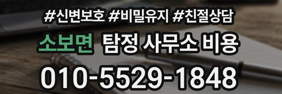 소보면 탐정 사무소 비용