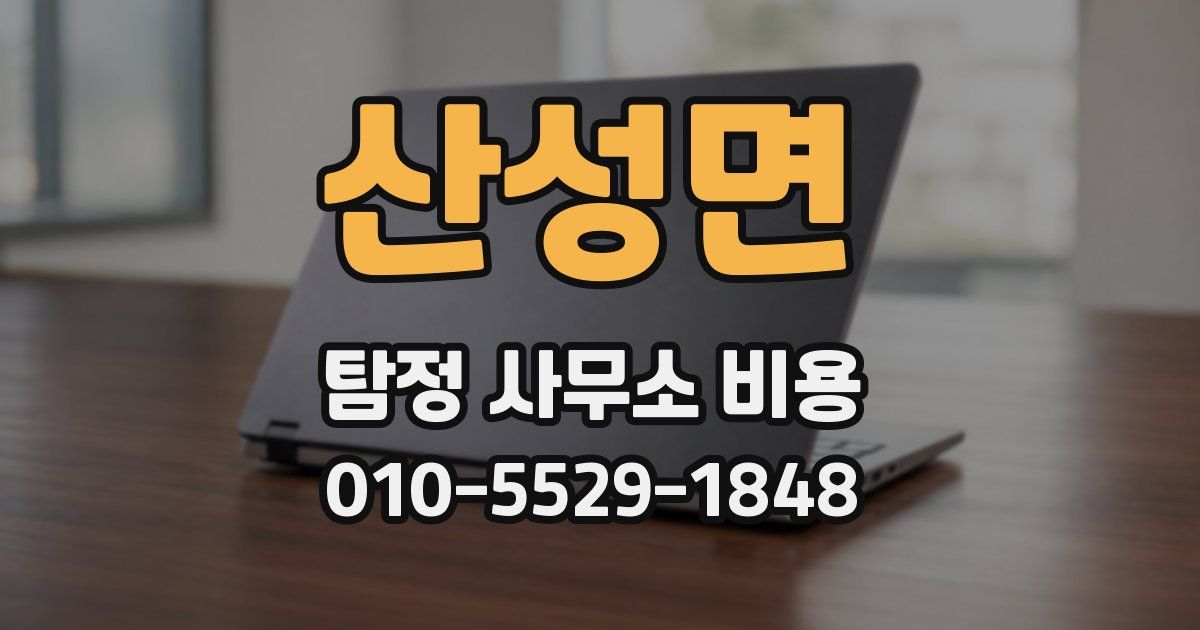 산성면 탐정 사무소 비용