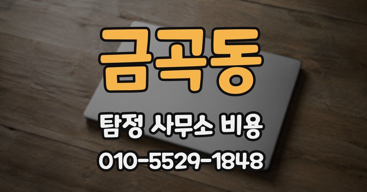 금곡동 탐정 사무소 비용