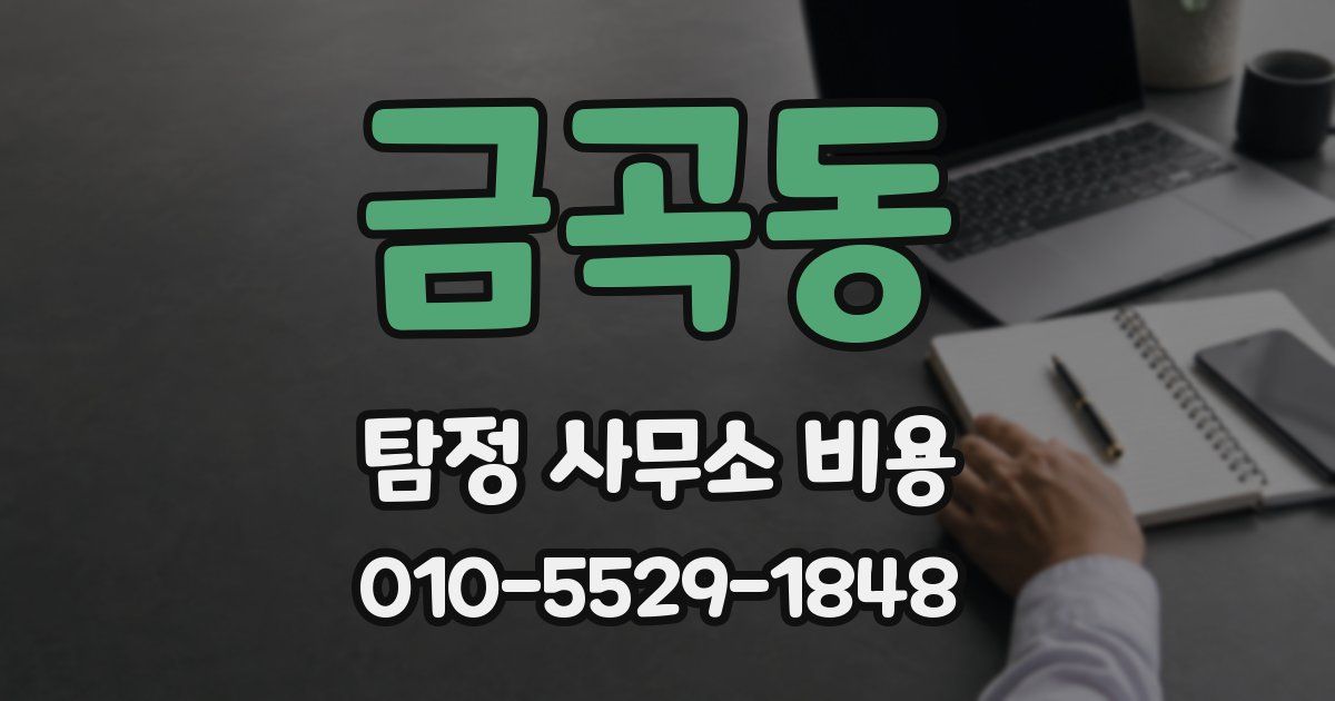 금곡동 탐정 사무소 비용
