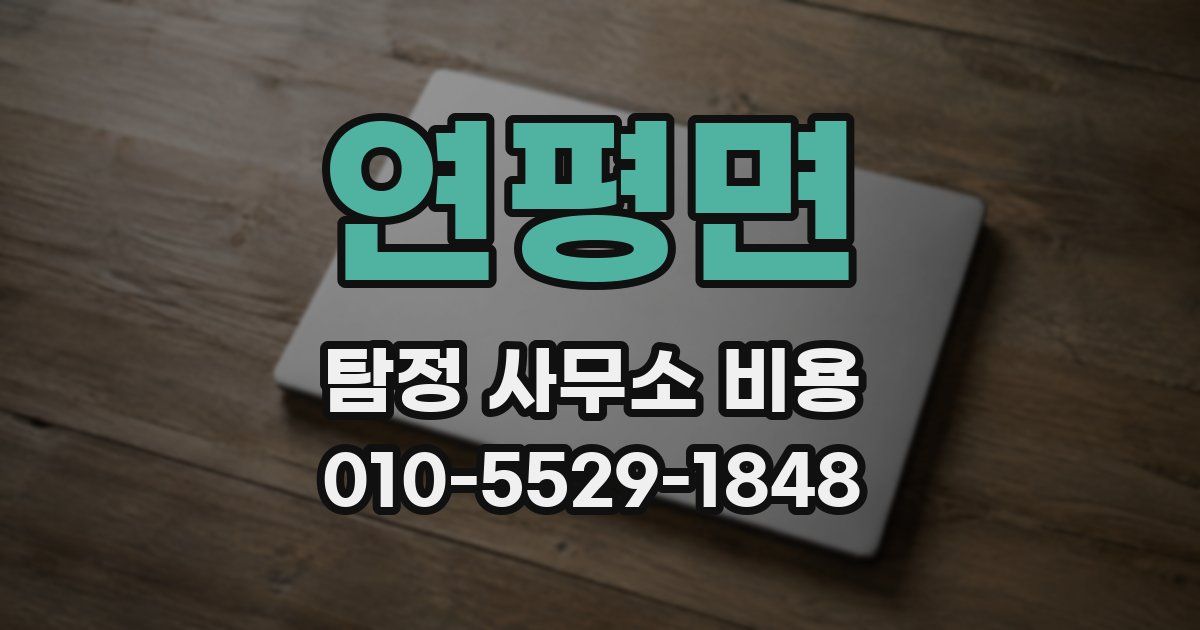 연평면 탐정 사무소 비용