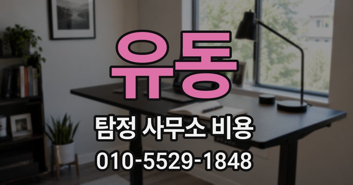 유동 탐정 사무소 비용