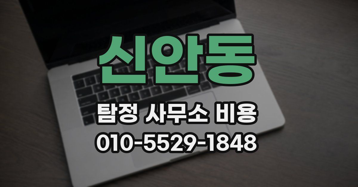 신안동 탐정 사무소 비용