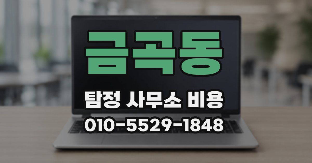 금곡동 탐정 사무소 비용