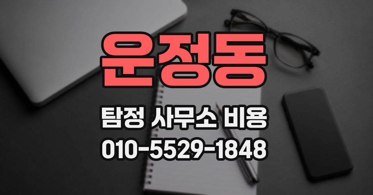 운정동 탐정 사무소 비용