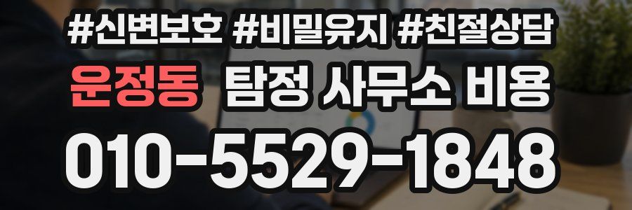 운정동 탐정 사무소 비용