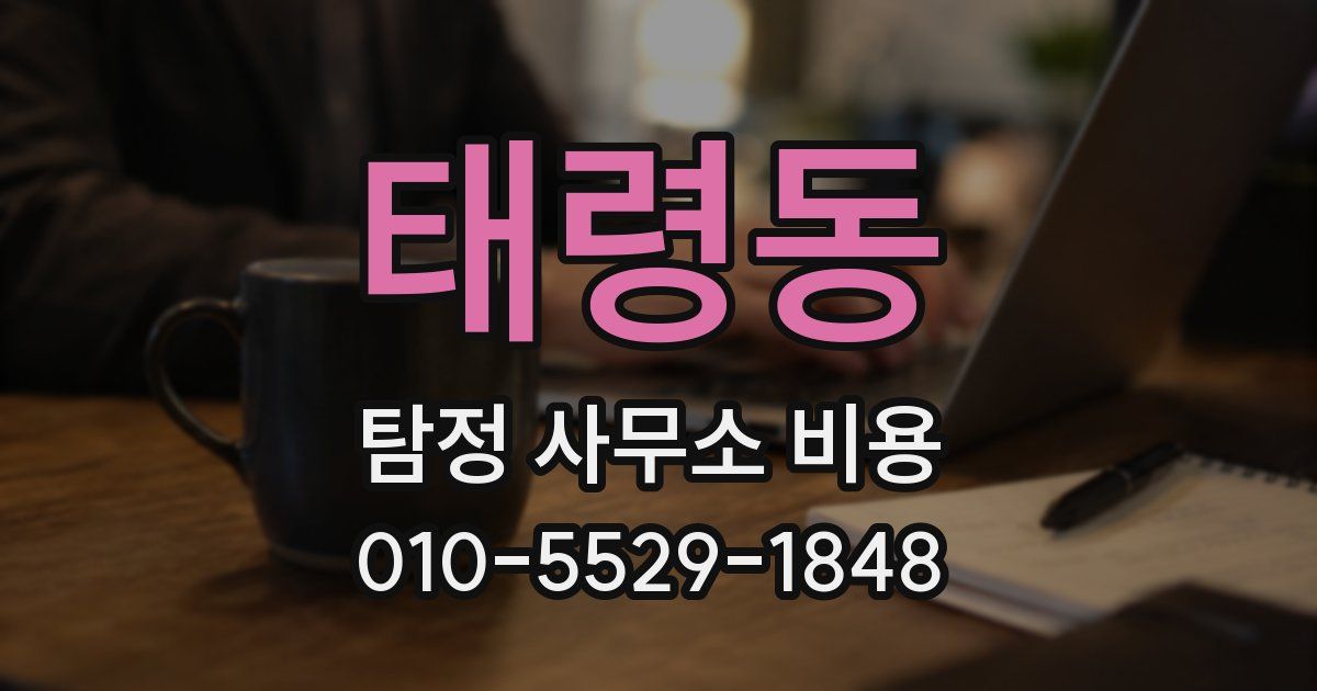 태령동 탐정 사무소 비용