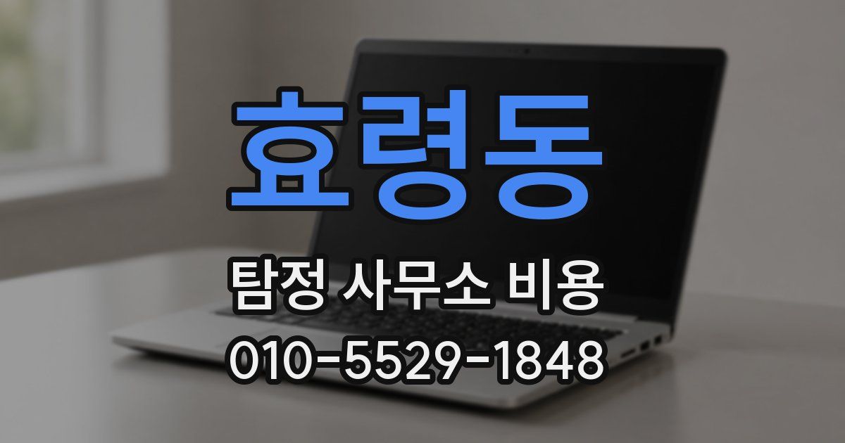 효령동 탐정 사무소 비용