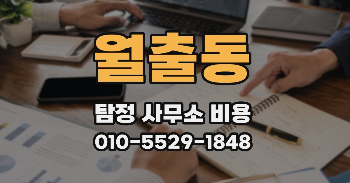 월출동 탐정 사무소 비용