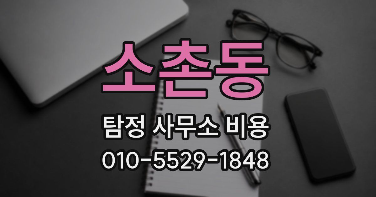 소촌동 탐정 사무소 비용