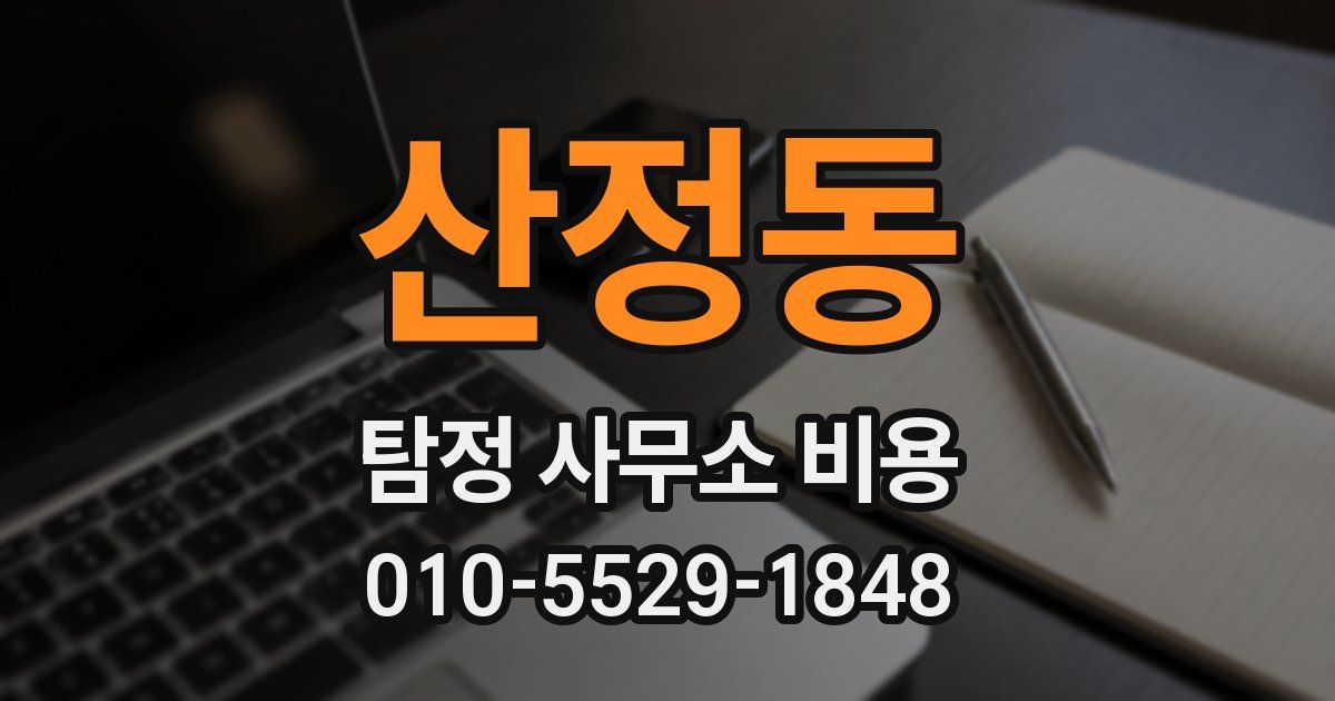 산정동 탐정 사무소 비용