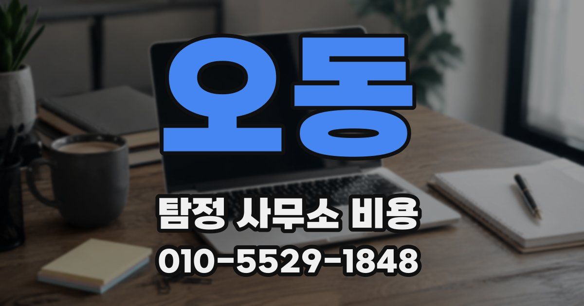 오동 탐정 사무소 비용