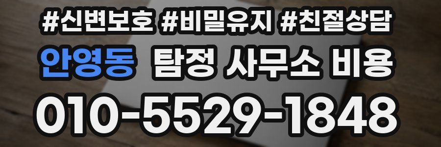 안영동 탐정 사무소 비용