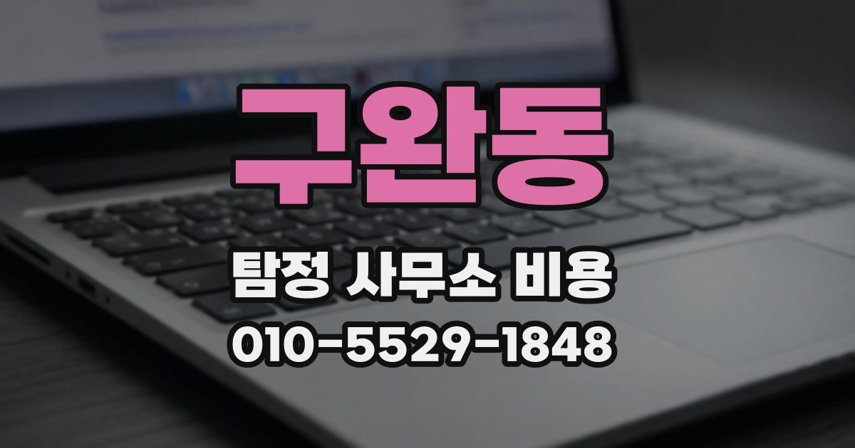 구완동 탐정 사무소 비용