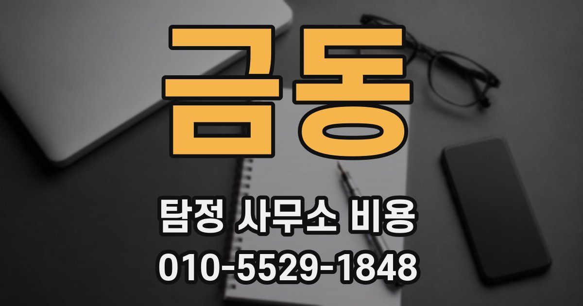 금동 탐정 사무소 비용