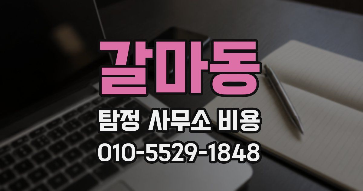 갈마동 탐정 사무소 비용