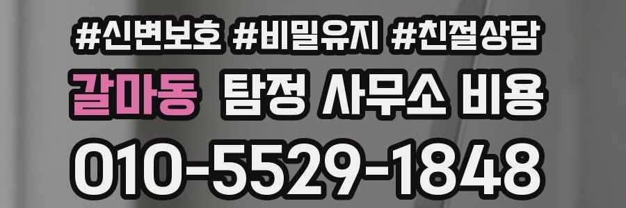 갈마동 탐정 사무소 비용