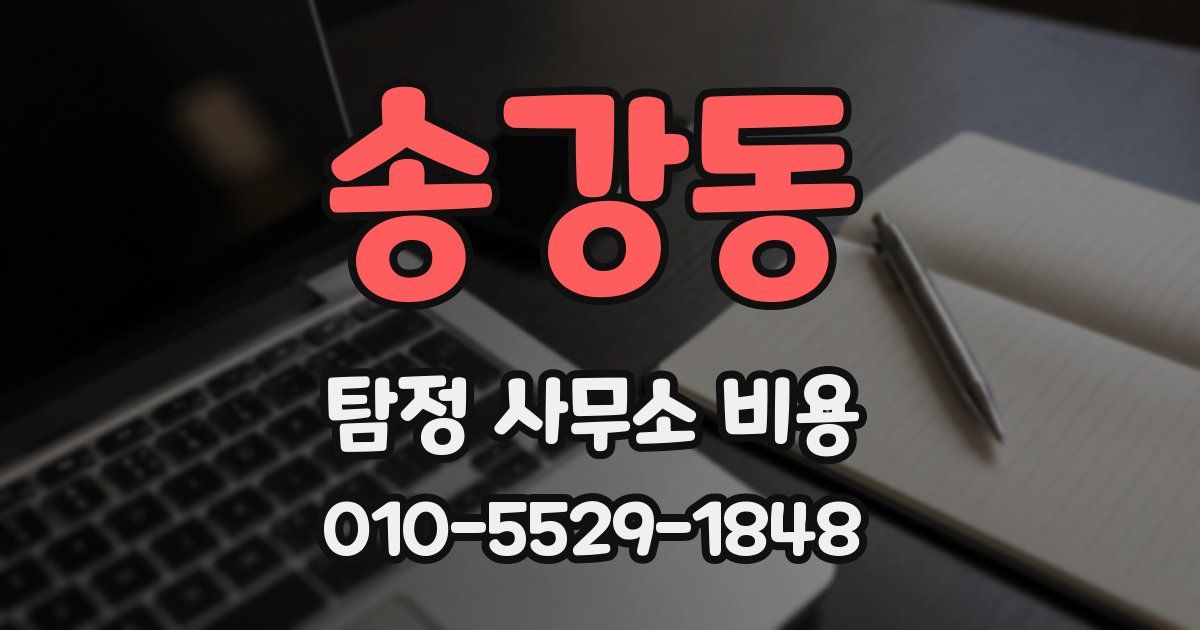 송강동 탐정 사무소 비용