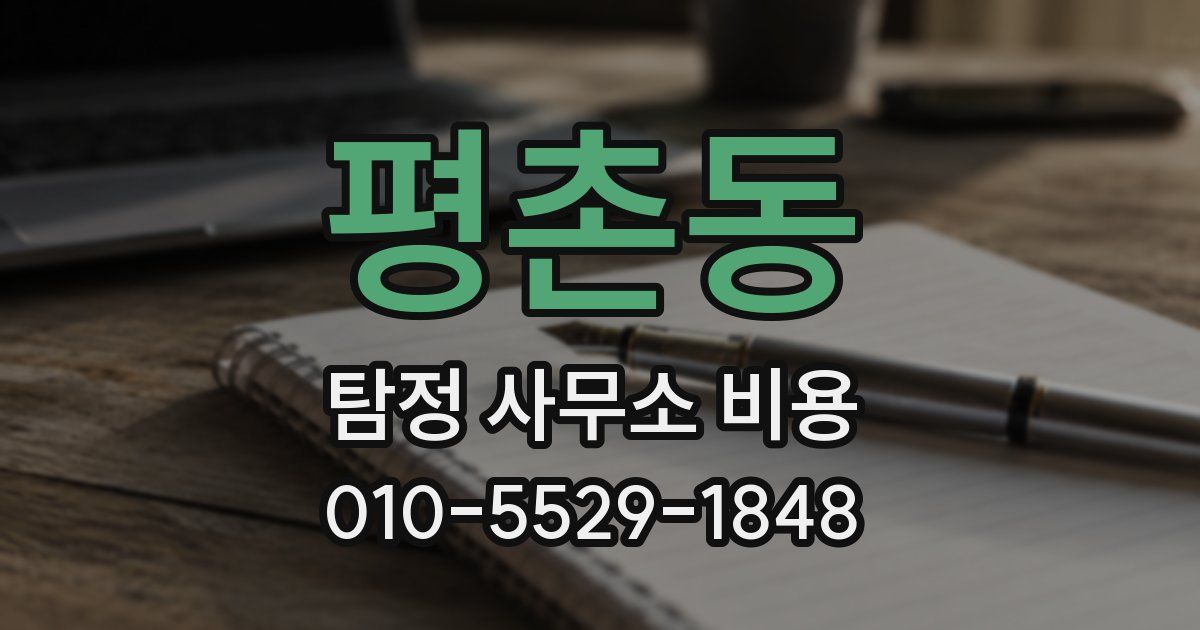 평촌동 탐정 사무소 비용