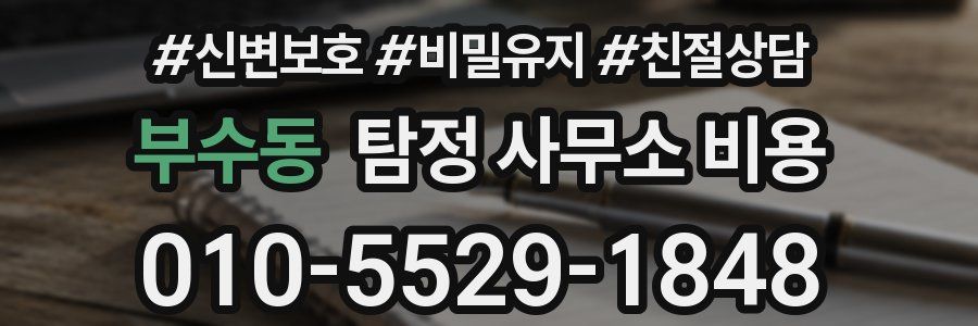 부수동 탐정 사무소 비용