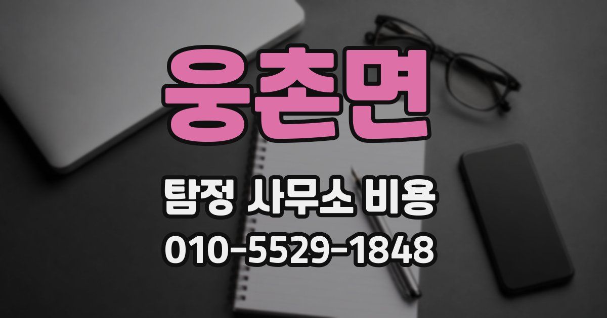웅촌면 탐정 사무소 비용
