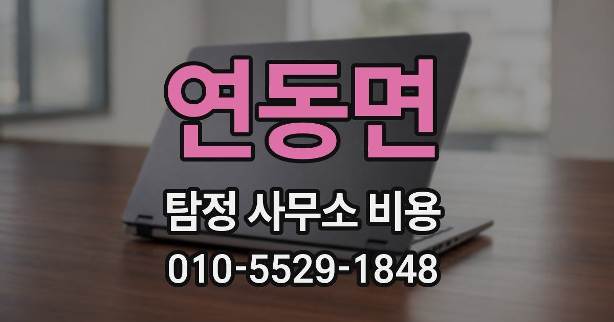 연동면 탐정 사무소 비용