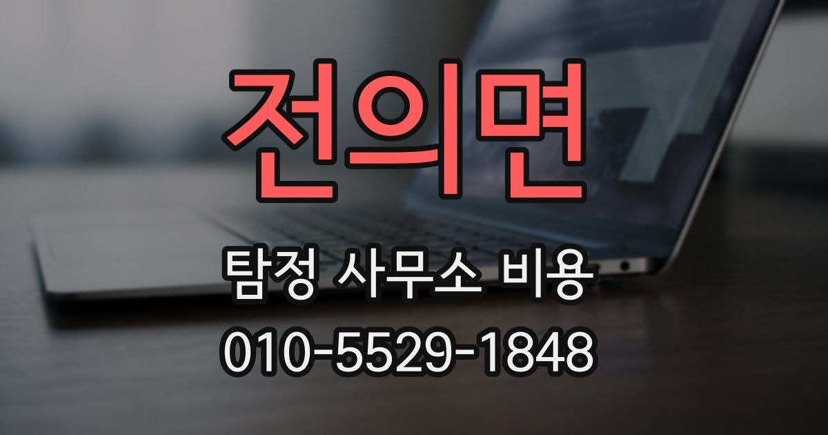 전의면 탐정 사무소 비용