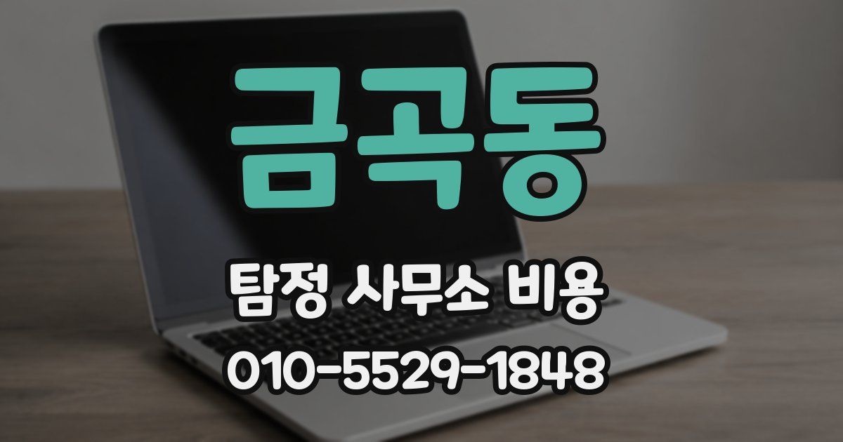 금곡동 탐정 사무소 비용