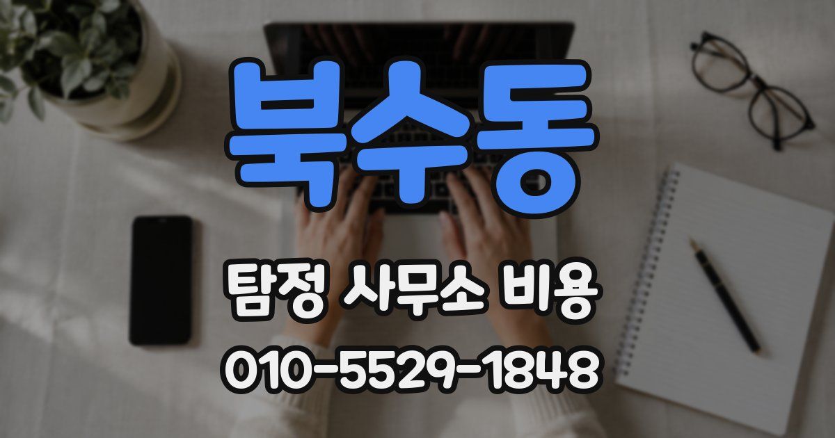 북수동 탐정 사무소 비용
