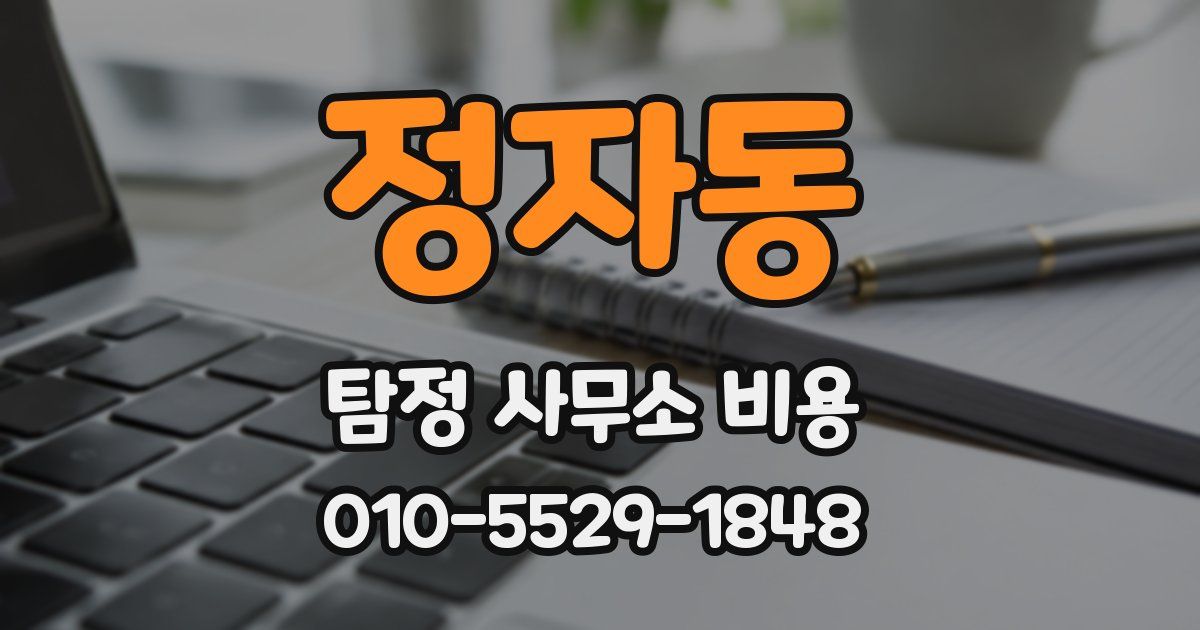 정자동 탐정 사무소 비용