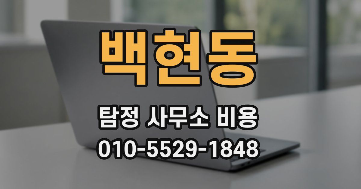 백현동 탐정 사무소 비용