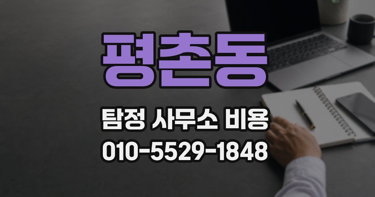 평촌동 탐정 사무소 비용