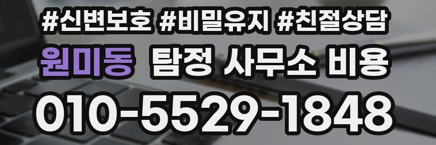 원미동 탐정 사무소 비용