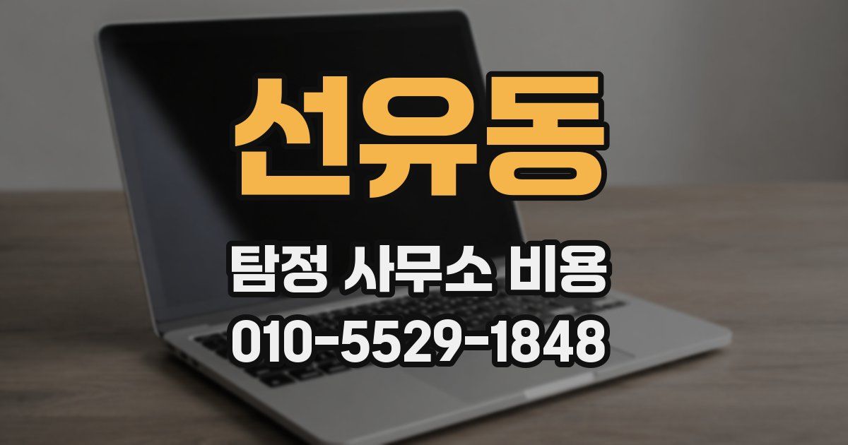 선유동 탐정 사무소 비용