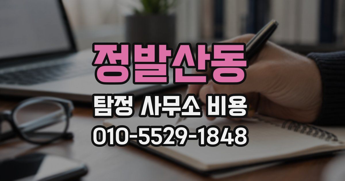 정발산동 탐정 사무소 비용