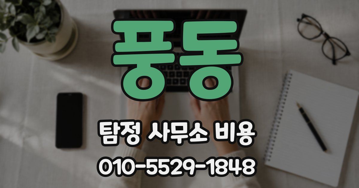풍동 탐정 사무소 비용
