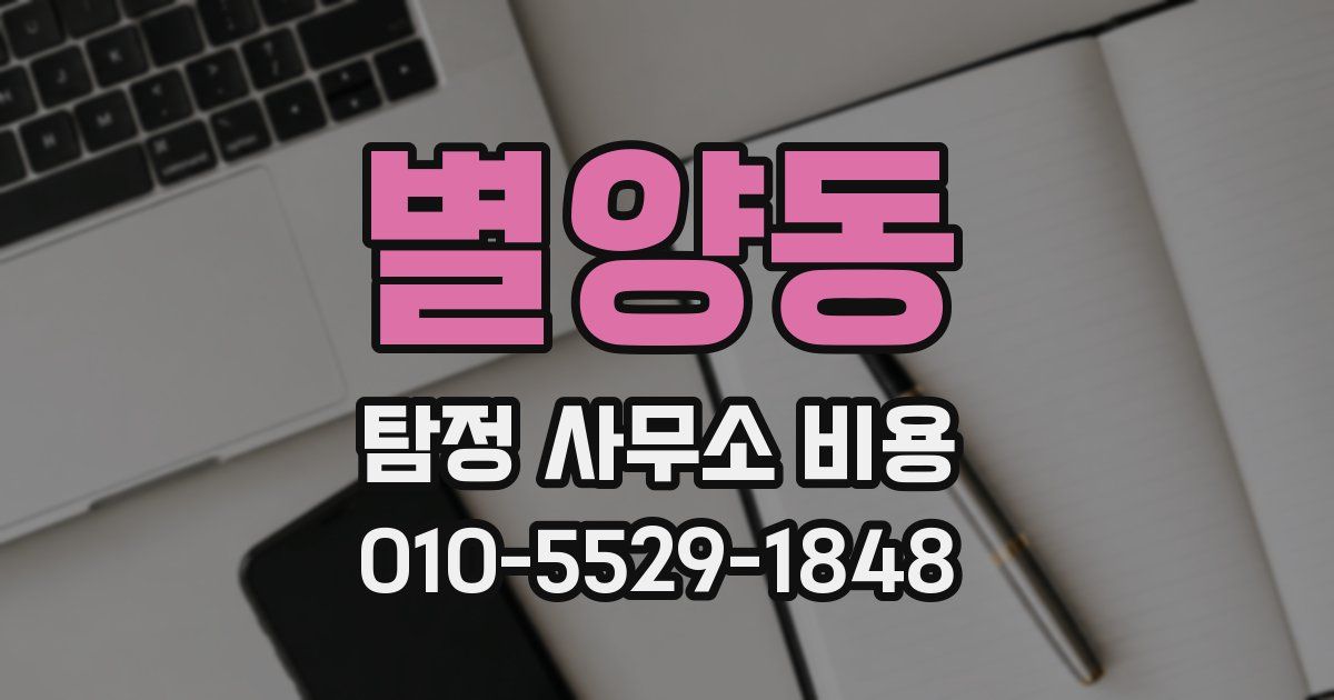 별양동 탐정 사무소 비용